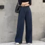 高腰薄款复古色女士牛仔裤