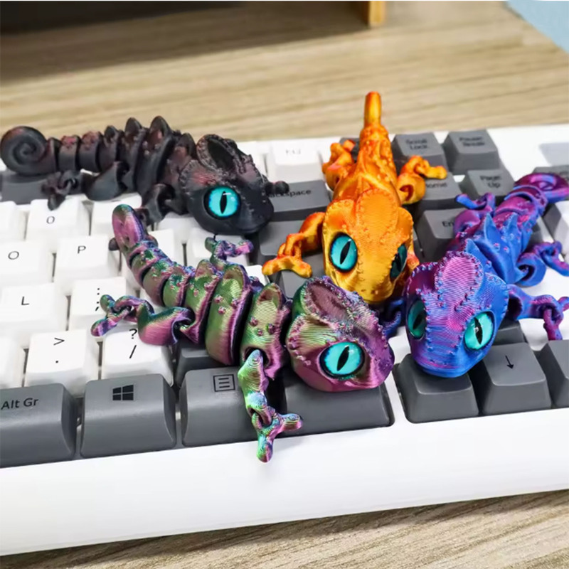 3D打印玩具变色龙仿真眼球摆件饰品跨境地摊批发新款爆款关节活动|undefined