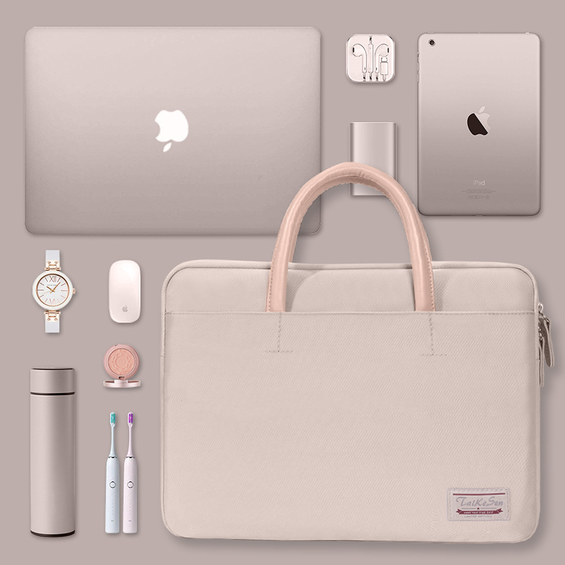 筆記本電腦手提包14寸女適用聯想蘋果13/16華為15.6寸防震大容量