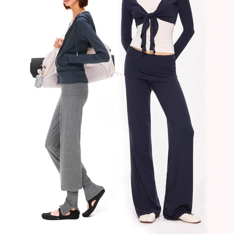 In-Stock Niche Soft-Touch Detachable Sock-Style Cuff Jogger Casual Pants, High-Waisted Sports Yoga Pants, Two-Way Wear Sweatpants for Women In-Stock Niche Soft-Touch Detachable Sock-Style Cuff Jogger Casual Pants, High-Waisted Sports Yoga Pants, Two-Way Wear Sweatpants for Women
