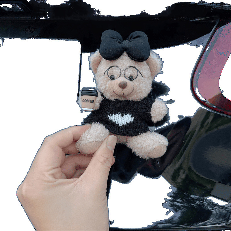 車のトレーラーテールペンダント漫画かわいいクマの尻尾お尻人形装飾ステッカー車の外側のトランク人形|undefined