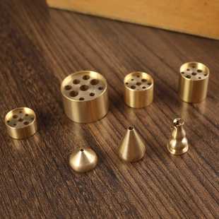 ✅ Tangteng Brass Gourd Nine-Hole Incense Insert Handmade Water Drop Gourd Incense Insert Incense Burner Gourd Incense Burner Metal Craft