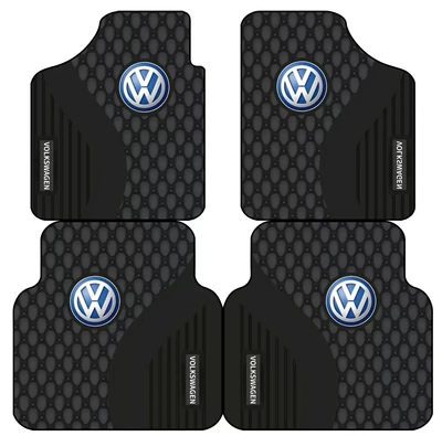 Car logo car floor mats, stylish universal style foot mats with diatom mud surface, suitable for all seasons, non-slip and washable (Universal Foot Pad) - upgraded-model-volkswagen-5065cm25050cm2full-vehicle-load