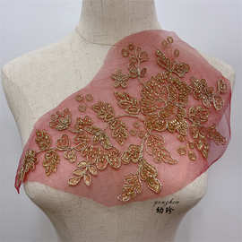 中国风刺绣布贴 金龙绣花礼服戏服舞服旗袍装饰补贴 箱包帽子辅料