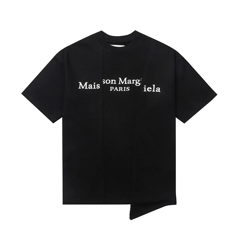 Maison Margiela 24SS коллекция MM6 цифровой узор круглый вырез мужской и женский модный бренд укороченный рукав футболка серия