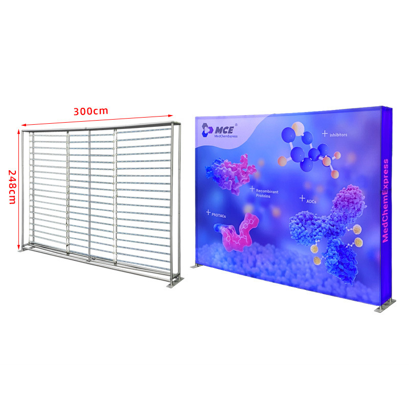 Caja de luz de pantalla rápida transfronteriza luminosa plegable pared de fondo LED portátil transfronteriza de forma especial se puede personalizar pared de fondo