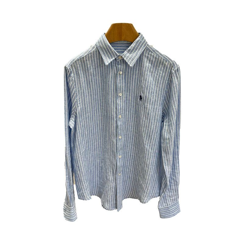 Качественная поні, весна-лето универсальная рубашка, с вышивкой, оверсайз