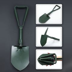 Manganese steel engineer shovel foldable small shovel camping outdoor portable multi-functional large military shovel thickened military shovel