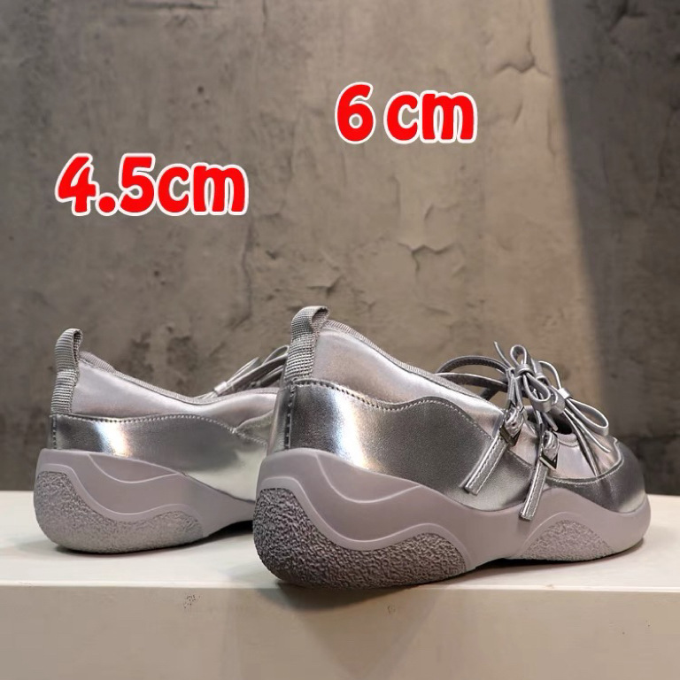 [in stock] Dong Jie Same Galaxy Ballet Inner Height 6cm Sports Mary Jane Shoes Women's 2024 Soft Sole Shoes
