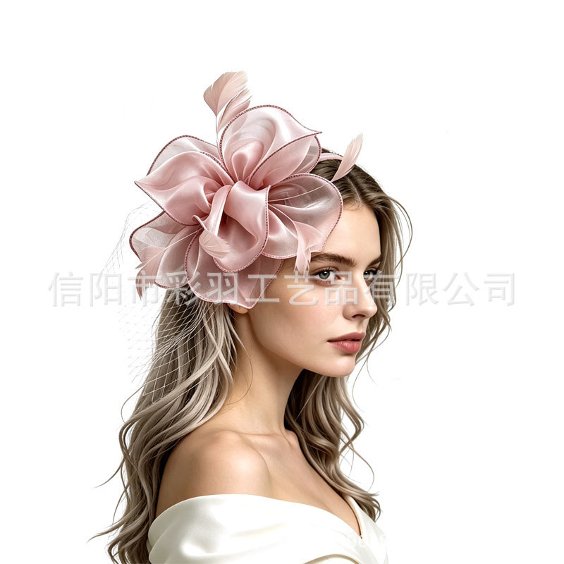 Amazon's best-selling headpiece and hair accessory, creative new European and American fashion, beautiful top hat headwear for the Horse Racing Festival and banquets