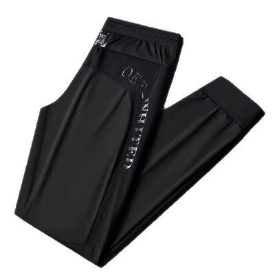 Men's outdoor ice-silk thin spliced sports casual pants—versatile, slim-fit, breathable, wear-resistant, and dirt-resistant work pants.