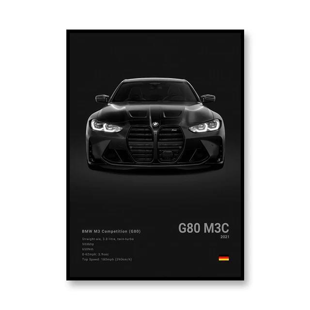 レーシング bmw スーパーカーキャンバス絵画装飾絵画ポスター絵画コア aliexpress temu amazon 卸売販売|undefined