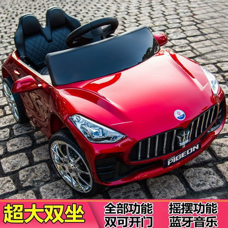 Электромобиль-каталка на 4 колёсах, дистанционное/Bluetooth, варианты с кожаным сиденьем