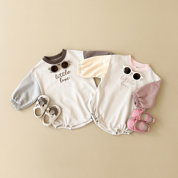 Autumn children's solid color overall for new born for crawling for…