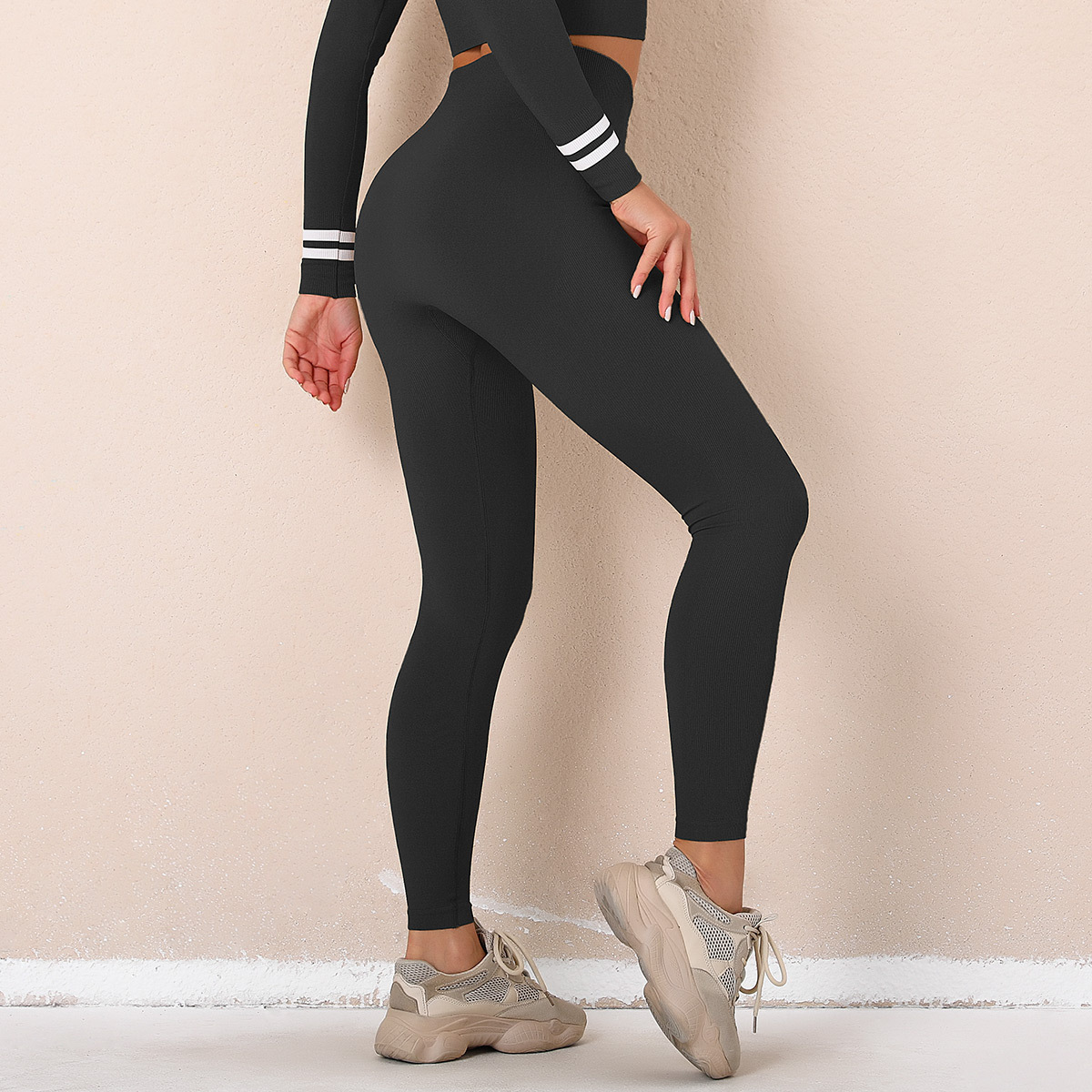 knitted sports yoga pants  NSLX51681