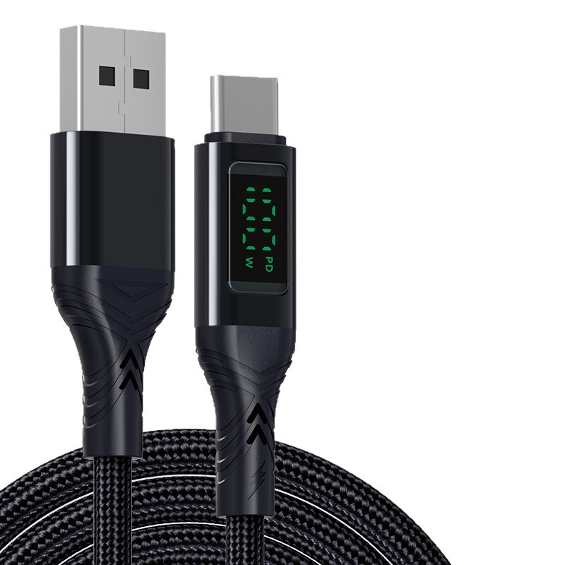 120W超高速充電データケーブルType-Cインテリジェント電源オフデジタルディスプレイアルミニウム合金編組完全互換フラッシュ充電|undefined