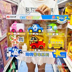 変形パトカー ポーリー救助車 ロイ消防車 アンバ救急車 ヘリコプター 慣性車 子供のおもちゃ