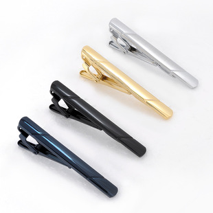 Men's silver tie clip business formal professional simple wedding gold brass suit clip security tie clip women