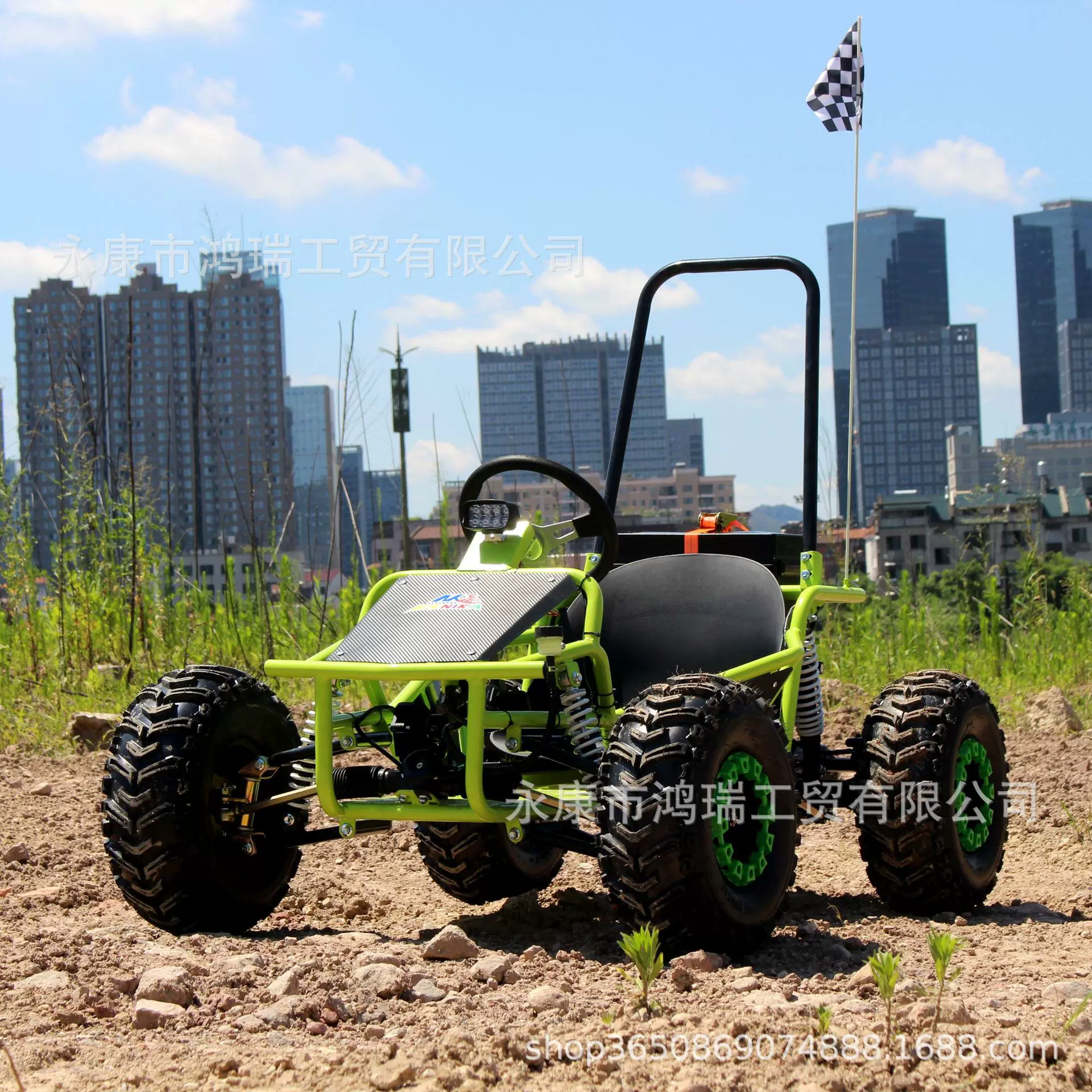 48V1000W20电动卡丁车防后溜功能海边沙滩场地景区电动越野卡丁车