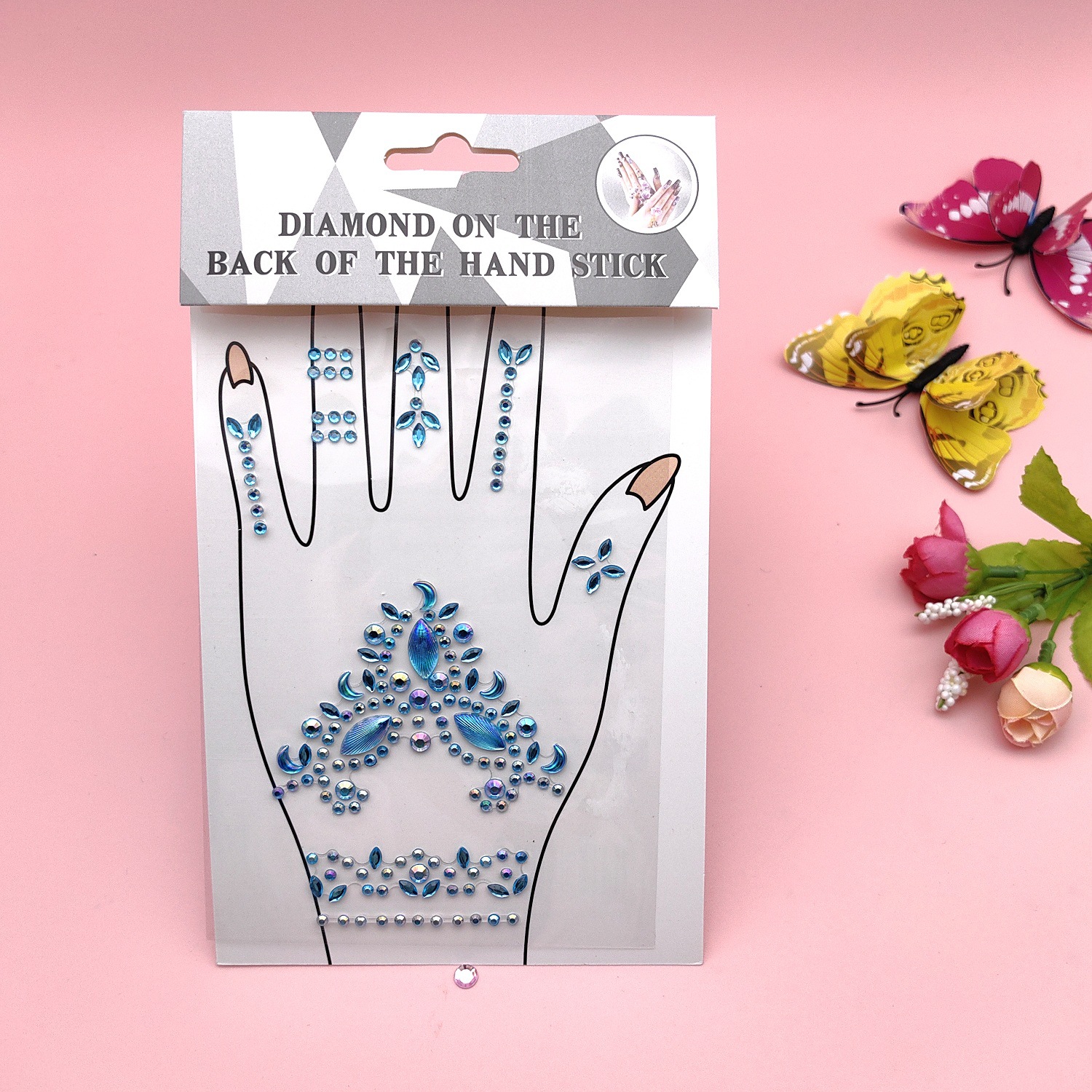 Nueva mano transfronteriza pegatinas decorativas acrílico música Festival Navidad joyería rhinestone manicura uñas pegatinas princesa