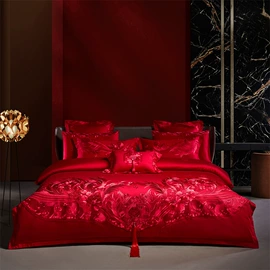 婚庆床品套件;四件套;床单、被单
