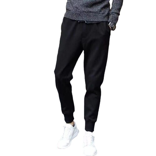 Cozy Fleece Lined Thick Casual Long Pants for Autumn and Winter Warmth - Men's New Loose Sport Bootcut Pants for Plus Size - Versatile