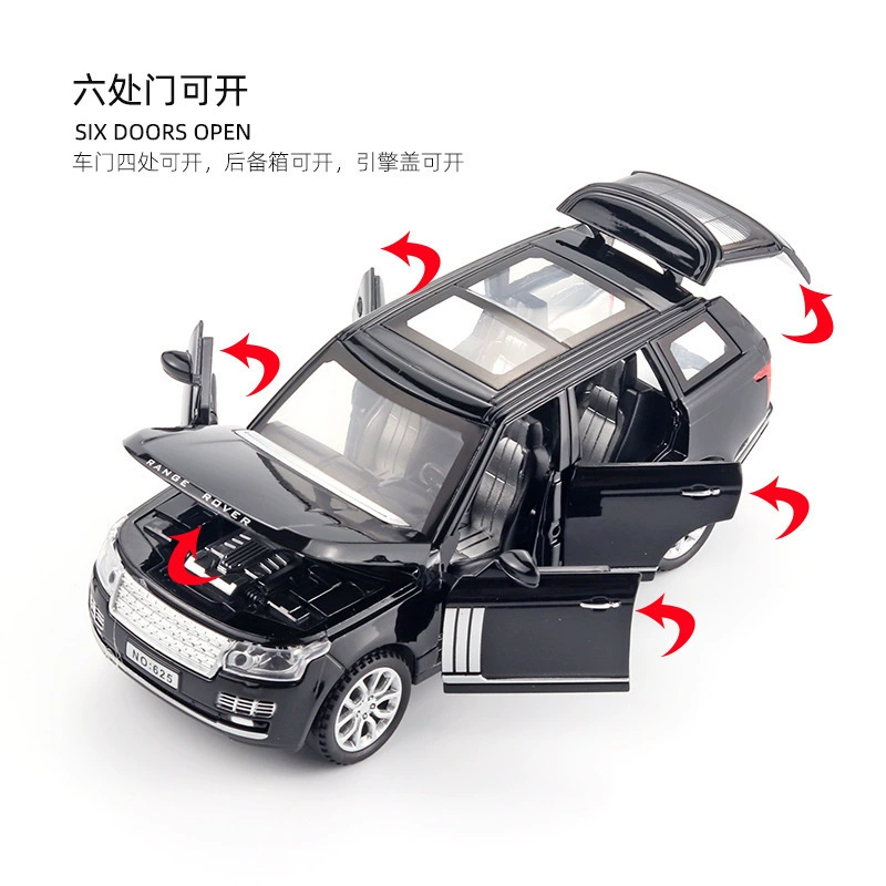 Land Rover, воин, сплавная модель автомобиля, игрушечная машина с подсветкой и музыкой, оптом