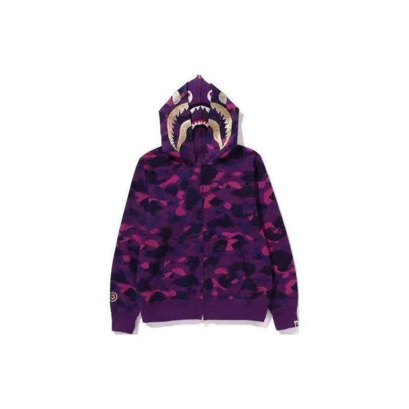 bape龙年限定双帽秋冬刺绣连帽衫拉链卫衣鲨鱼头连帽开衫潮牌|undefined
