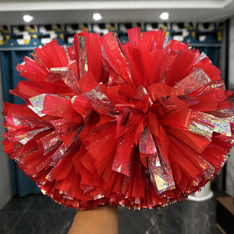 Láser brillante competencia profesional manejar porristas danza Bola de flores de mano deportes coloridos apoyos de pelota