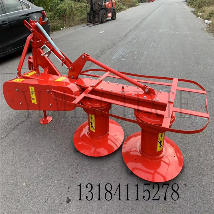 农用牧场多圆盘割草机 拖拉机牵引后置割草机 双圆盘牧草收割机