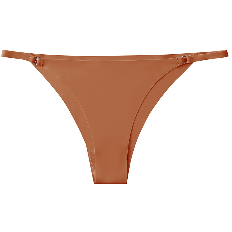 Ropa interior deportiva sin costuras con cintura exquisita, de una pieza, de cintura baja para mujer, transpirable, de secado rápido, con entrepierna de algodón puro, estilo triangular