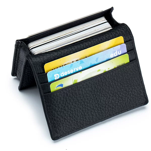 Genuine leather multifunctional business card holder, business casual top-layer cowhide card holder, creative storage coin purse for men