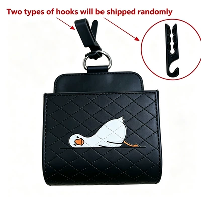 Lying Duck Car Air Vent Storage Box Hanging Bag Car Interior Decoration Creative Cartoon Car Storage Organizer Bag (Car storage bag/box) - lying-duck-air-vent-storage-box-9512cm