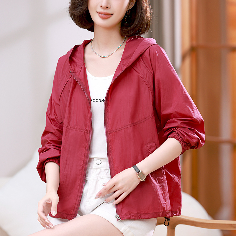 Sun-protective Coat Women's Summer Clothes for Middle-aged Mothers Western-style Top for Middle-aged and Elderly Spring and Autumn Short Breathable Jacket Sun-protective Clothing