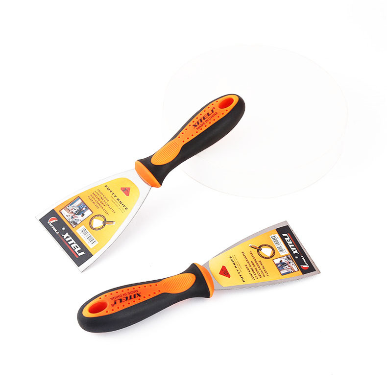 Suministro directo de fábrica al por mayor de limpieza espátula raspador de espátula de plástico de dos colores mango espátula de pulido pala