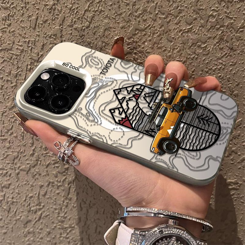 Colorful silver IMD magnetic case is suitable for iPhone 17 Pro Max, 17 Pro, Apple 16, 15, 13, and is shockproof Colorful silver IMD magnetic case is suitable for iPhone 17 Pro Max, 17 Pro, Apple 16, 15, 13, and is shockproof