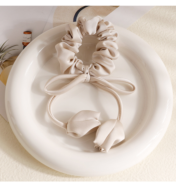21g Weight Hair Tie Hair Accessories Type 1 Piece Quantity Daily, Street Occasion Solid Color, Flower, Bow Knot Pattern Women's Gender Sweet, Simple Style Style Women's Sweet Simple Style Solid Color Flower Bow Knot Cloth Hair Tie 6