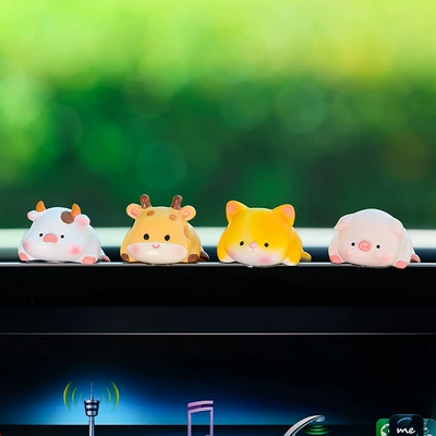 Car ornaments — Animal - fawn-maverick-corgi-piggy-four-pack