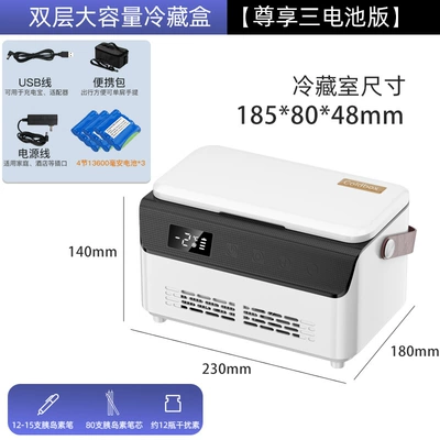 Small Refrigerator Car Out-And-Out – Soyuducular - double-layer-portable-large-capacity-three-batteries