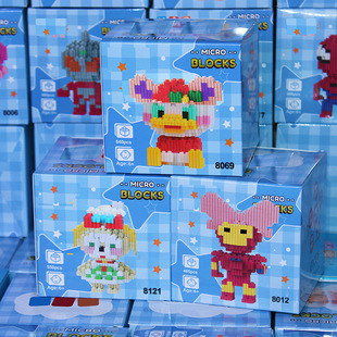 Children's toy building blocks Cartoon Doll diy puzzle assembling small particle building blocks boxed 5 yuan store small department store wholesale