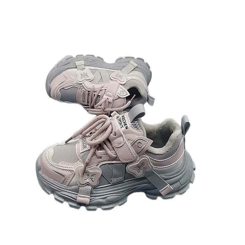 Mi Le Chao Niño algodón, zapatos de moda para niños, zapatos deportivos de cuero para niños, zapatos casuales de cuero impermeables