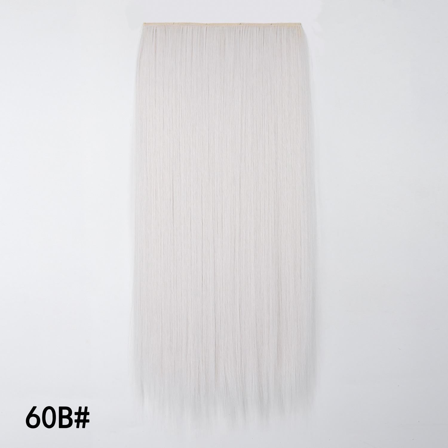 Extensión de Cabello Liso Largo de 5 Clips, Fibra de Alta Temperatura, Sin Costuras image 46