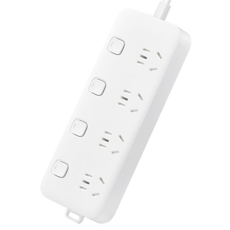 米家插座插线板4个独立开关分控插板插排带线家用多功能插座