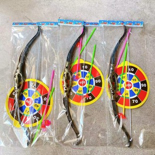 Children's toy bow and arrow model 2 yuan wholesale plastic antique bow and arrow disc stall ring night market supply wholesale