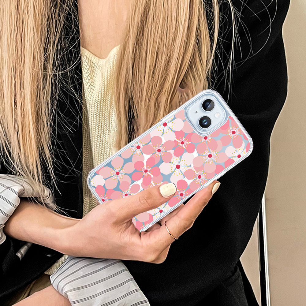 80g Weight iPhone Applicable Brands Phone Cases Classification PC, tpu Material Flower Pattern Sweet Style PC Tpu Flower Sweet Phone Cases Phone Accessories 8