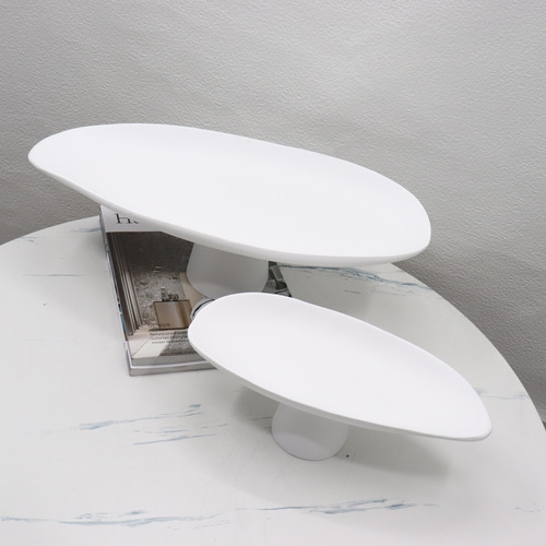 Minimalist modern resin tall fruit tray creative living room dining table tea table storage tray decorative item sample room ornament