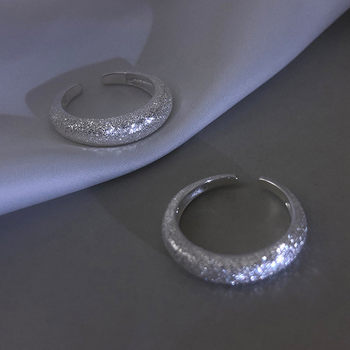 s925 sterling silver galaxy starry ring for women cold style ins super flash frosted bright sparkling index finger ring