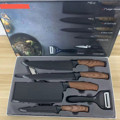 工廠直銷批覆肥仔柄6件套刀家用廚房刀具套裝不鏽鋼刀具商務禮盒