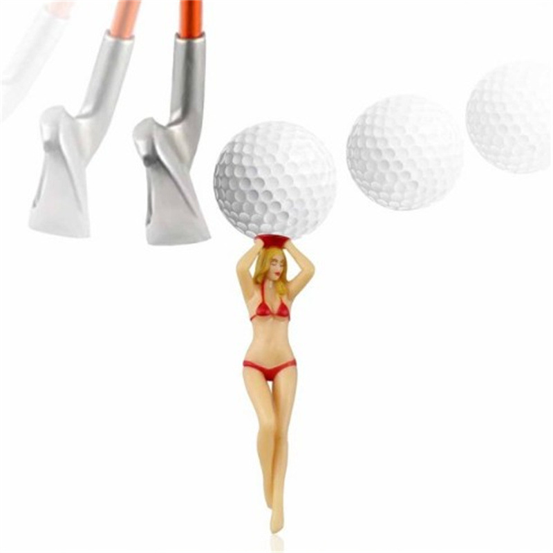 ゴルフスパイク美人ビキニモデルボールteeプラスチック人体美人ピン個性ボールホルダー多色