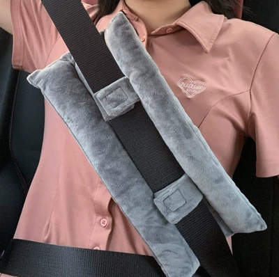 Car Seatbelt Shoulder Pad, Post-Surgery Seatbelt Pillow, Chemotherapy Patient Port Pillow, Seatbelt Accessories, Factory In-Stock (Seat belt shoulder pad) - grey-361645cm
